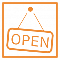 Open sign icon