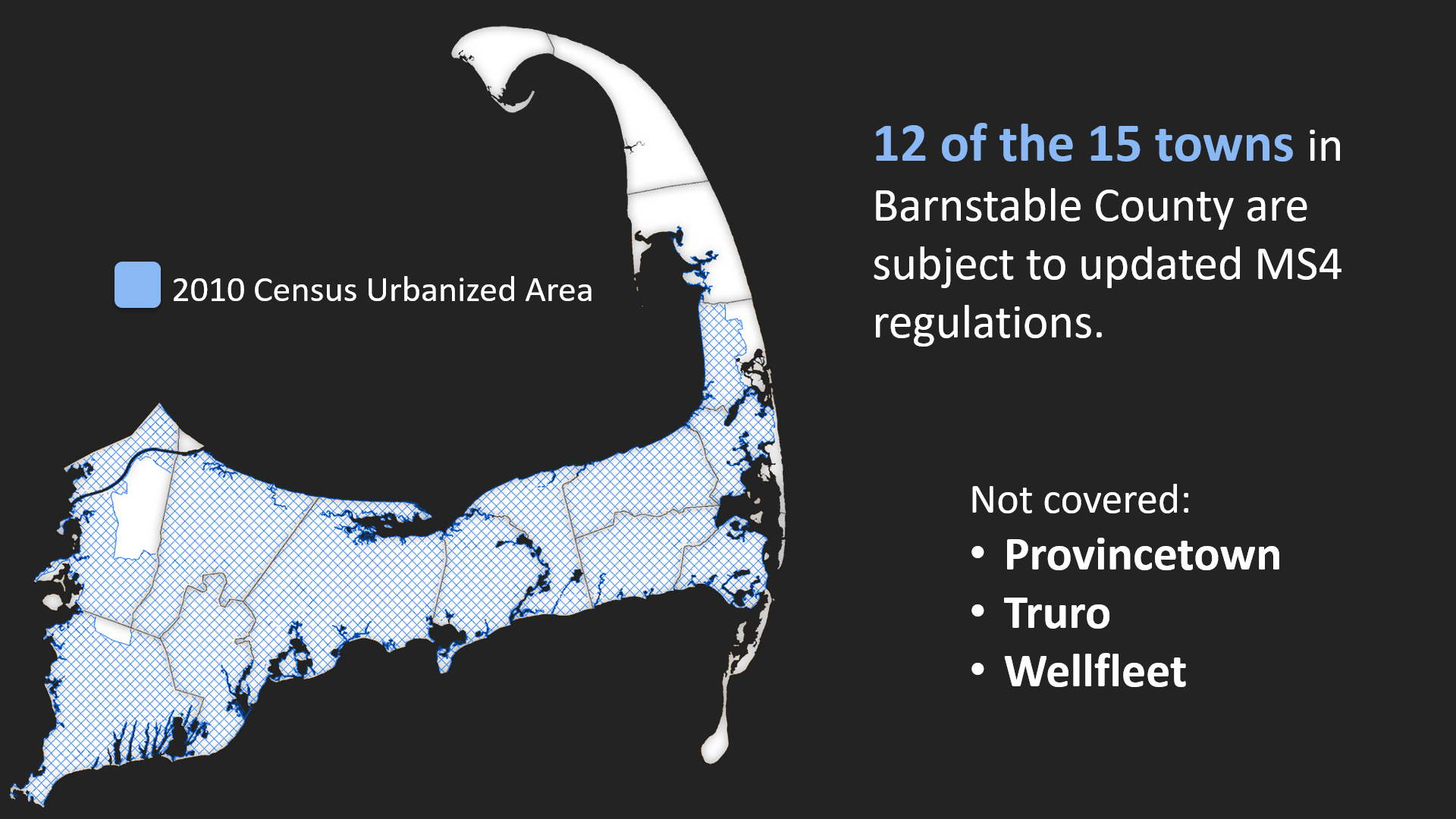 Cape Cod towns subject to MS4 regulations.